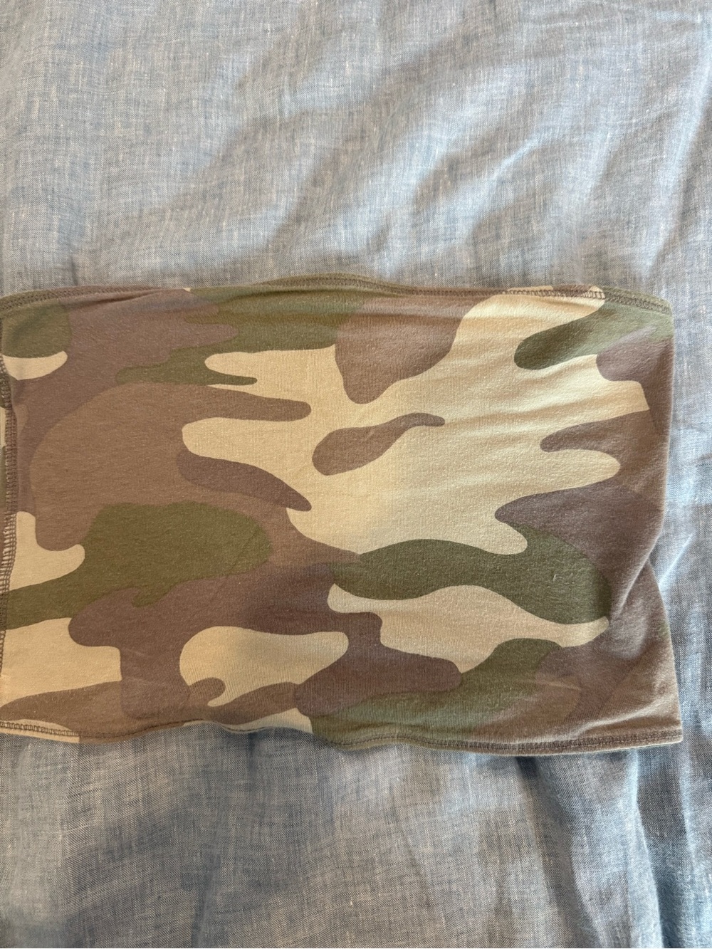 Abercrombie Camouflage reversible Tube Top - Green & Brown Camo